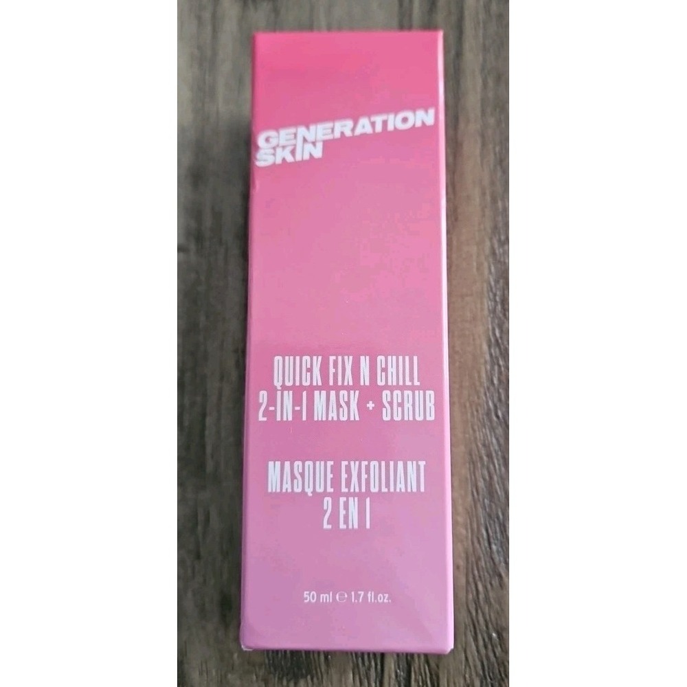 Mask Generation Skin Quick Fix N Chill 2 in 1 Mask + Scrub Exfoliant 1.7 oz NEW